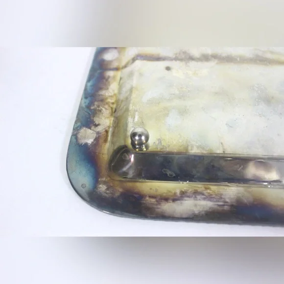 Small Silver Plated Footed Tray with Rope Edge Detail, Rectangle Rectangular - Picture 8 of 9